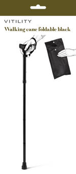 Vitility Wandelstok opvouwbaar zwart 1.00 Stuks