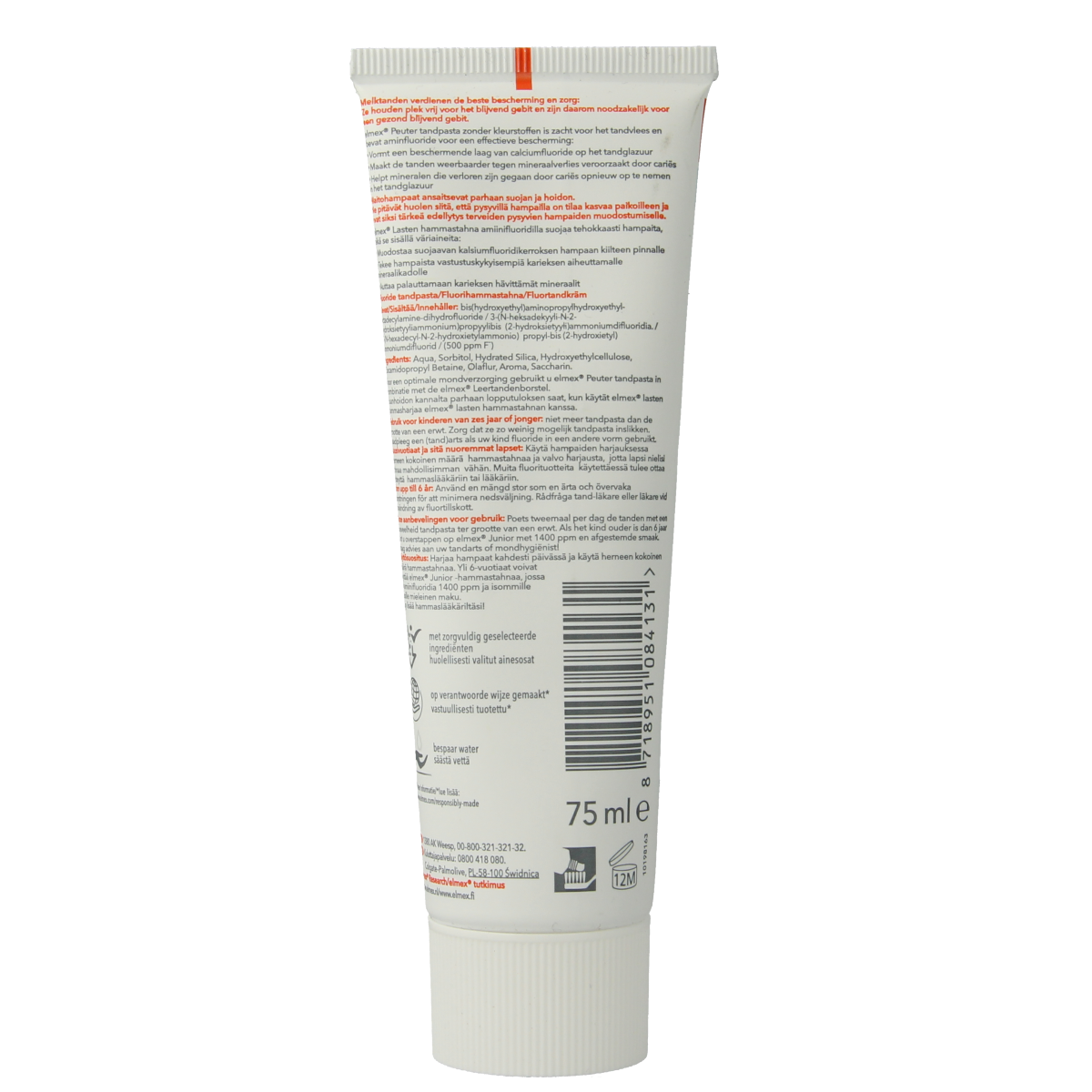 Elmex Tandpasta peuter 0-5 jaar 75.00 Milliliter