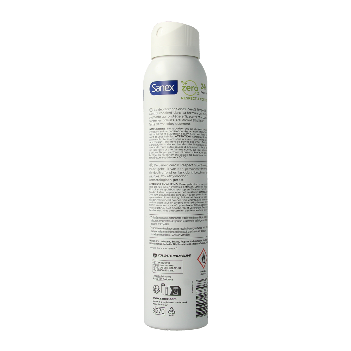 Sanex Deodorant spray zero% respect & control 200.00 Milliliter