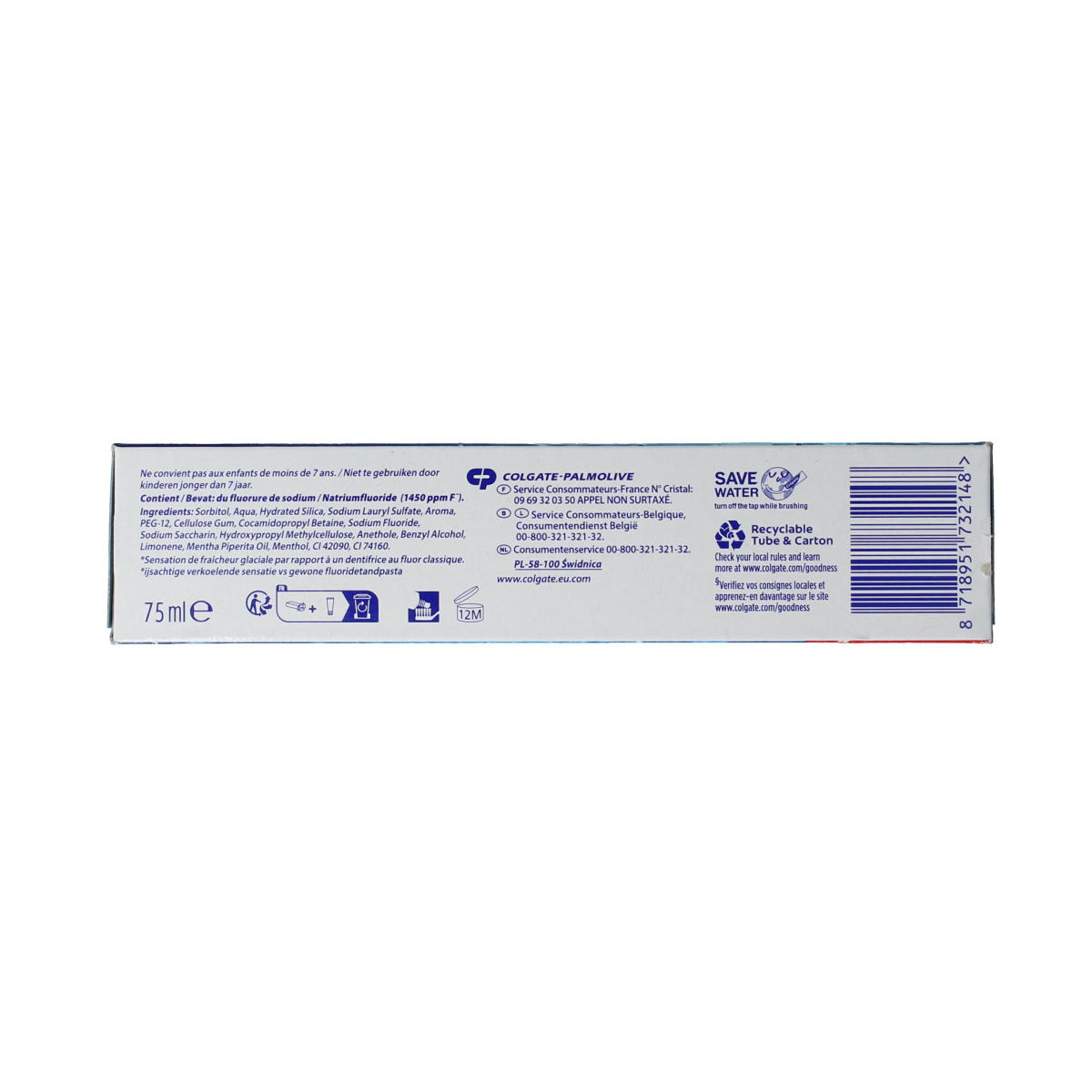 Colgate Colgate tandpasta Max Fresh Cooling Crystals 75ml 75.00 Milliliter