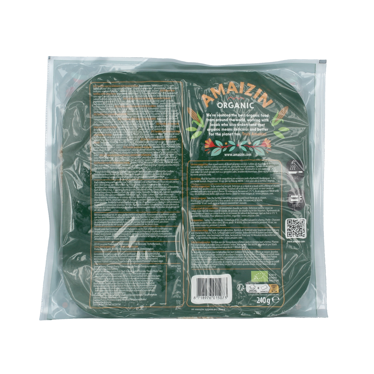 Amaizin Tortillawraps extra fibre bio 6.00 Stuks