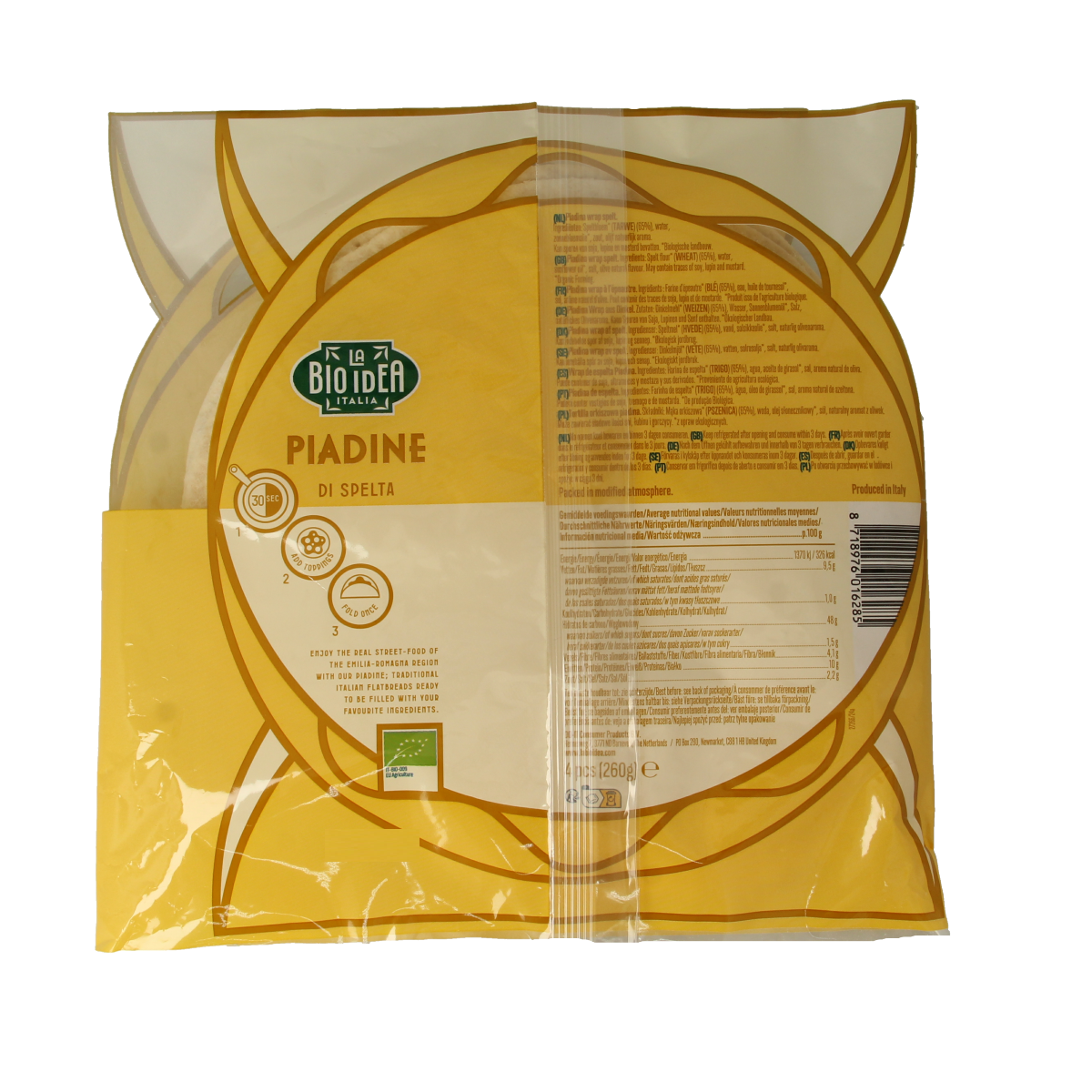 Bioidea Spelt piadine wrap bio 4.00 Stuks