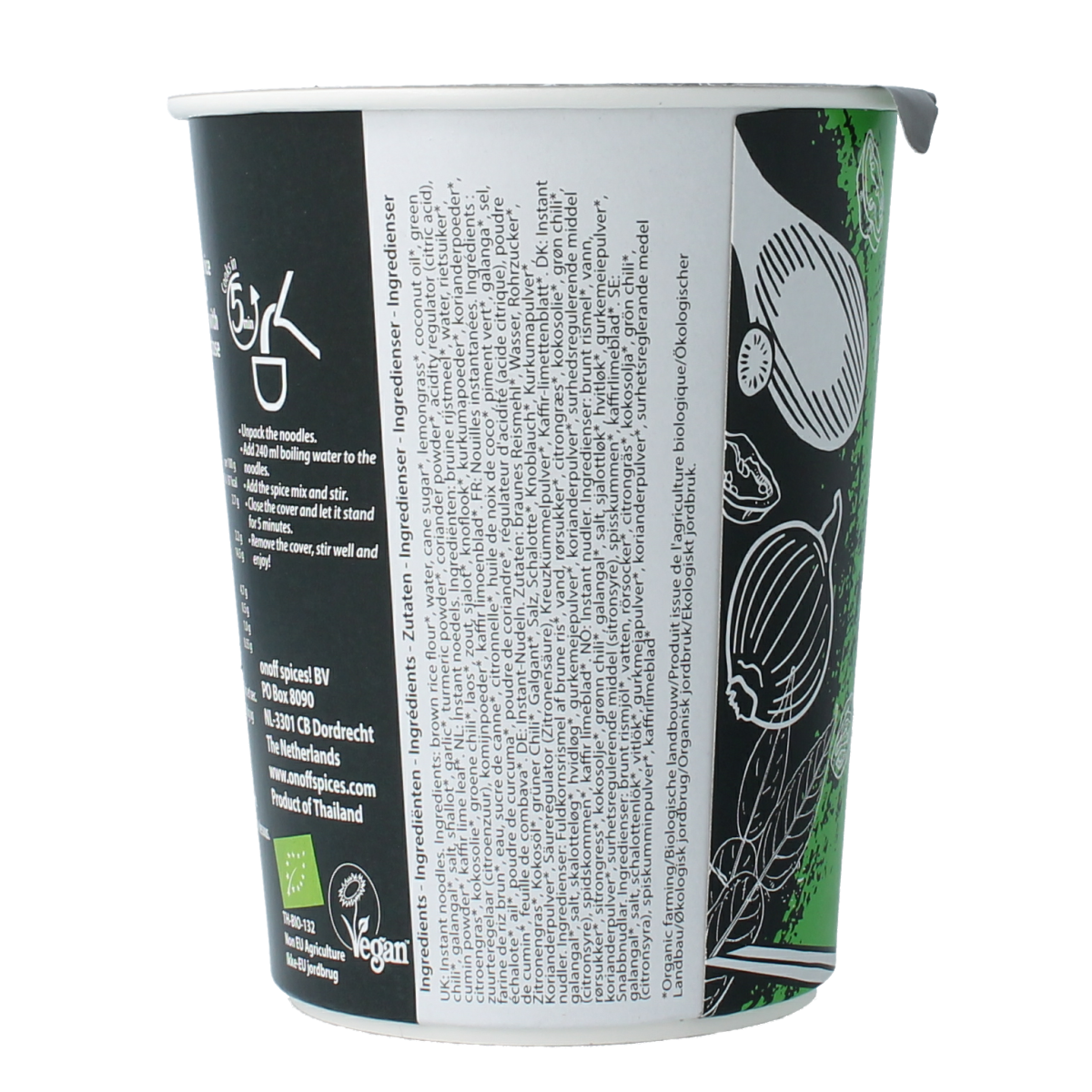 Onoff Instant noodlesoup green curry bio 75.00 Gram