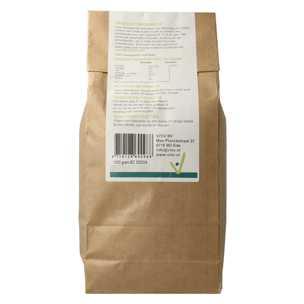 Vitiv Moerbeien bio 1.00 Kilogram
