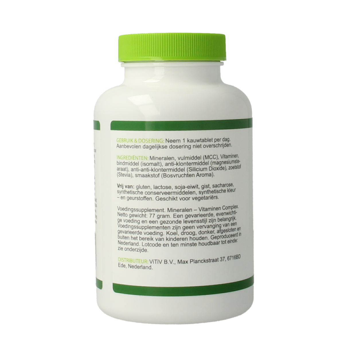 Vitiv Multivitamine voor kinderen 100.00 Kauwtabletten