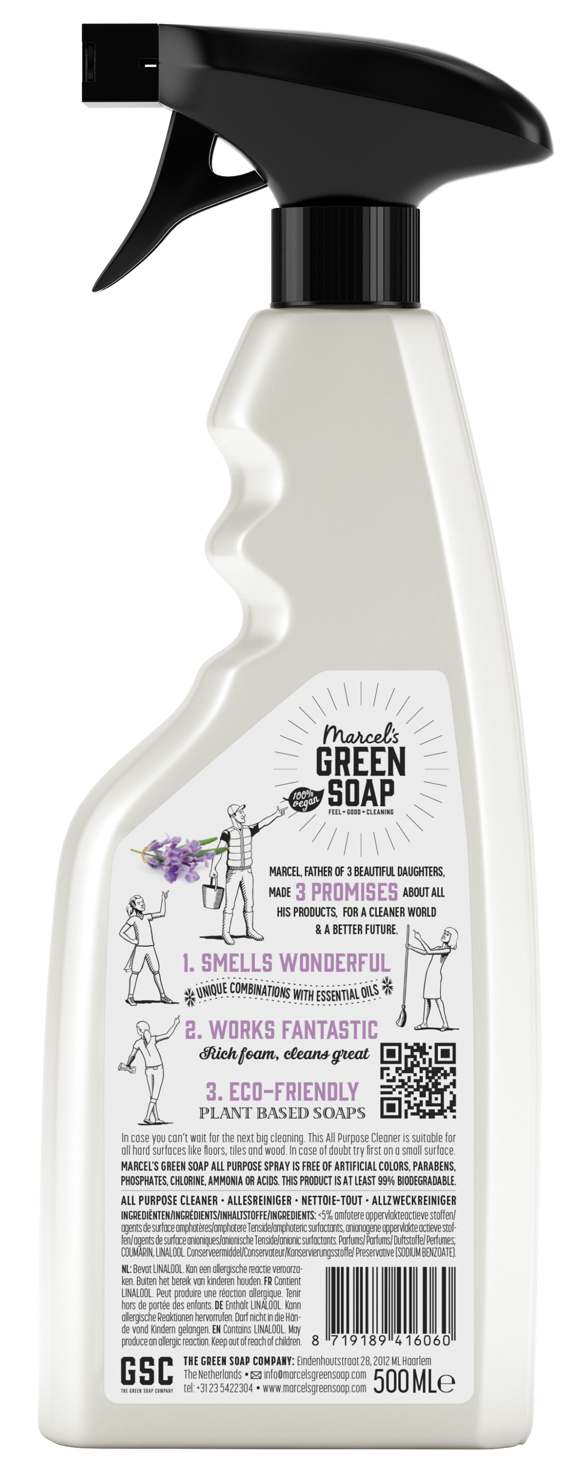 Marcel's Green Soap Allesreiniger spray lavendel & rozemarijn 500.00 Milliliter