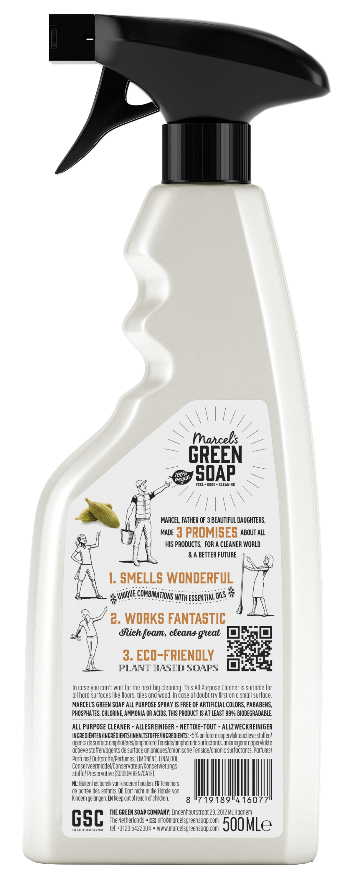 Marcel's Green Soap Allesreiniger spray sandelhout & kardemom 500.00 Milliliter
