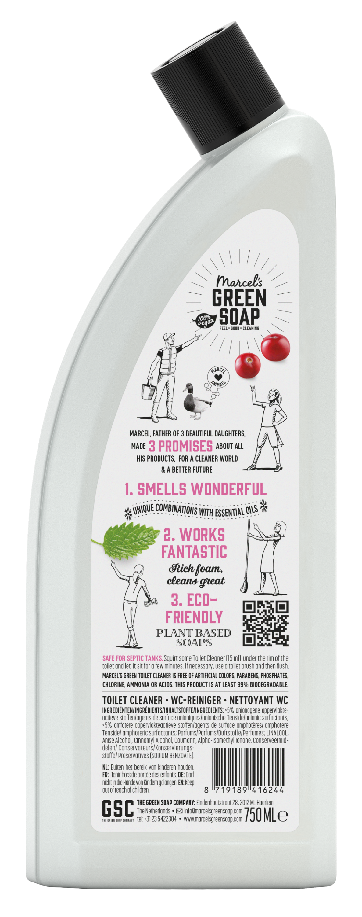 Marcel's Green Soap Toiletreiniger patchouli & cranberry 750.00 Milliliter