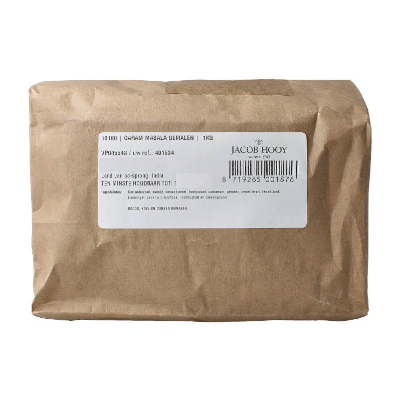 Jacob Hooy Garam masala gemalen 1 Kilogram