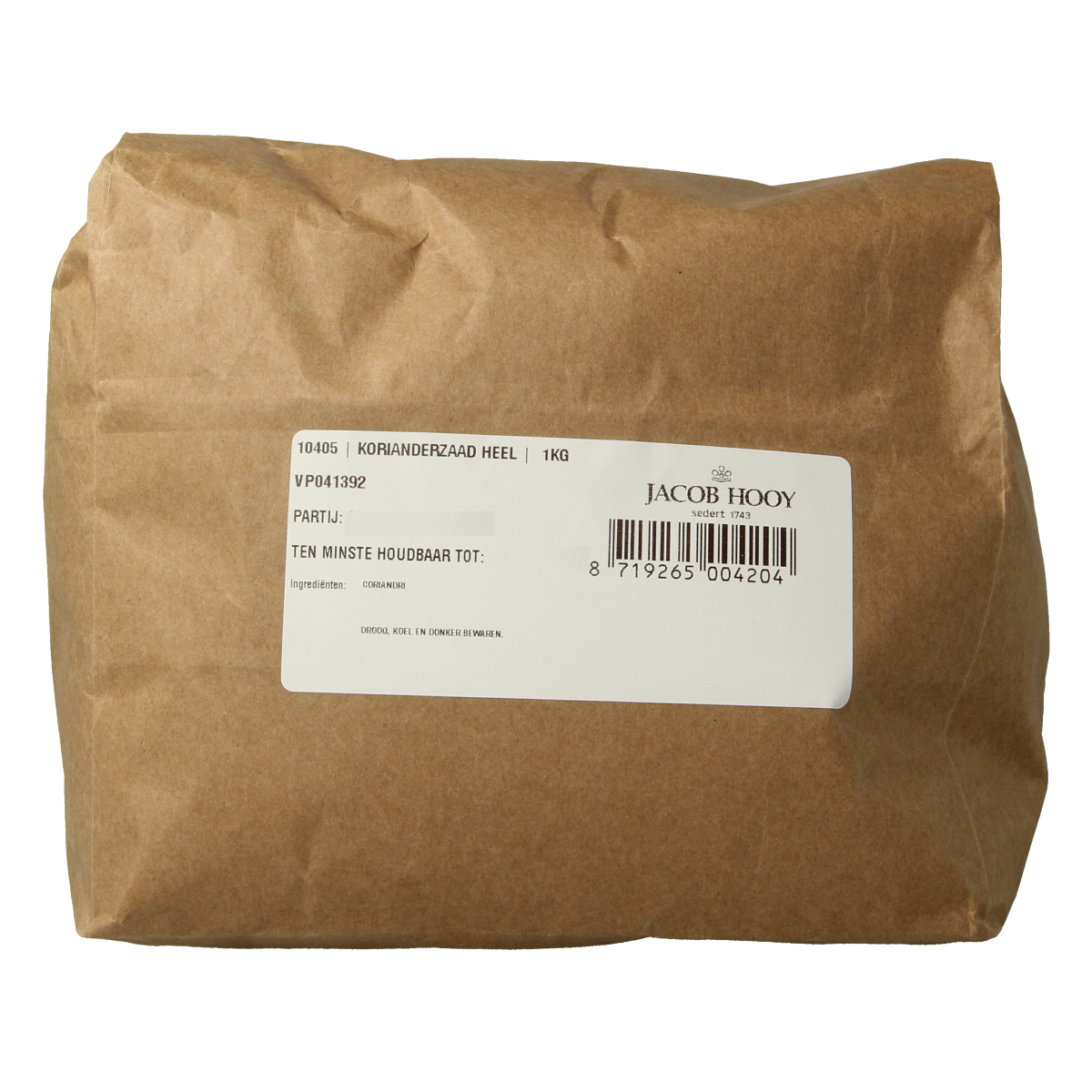 Jacob Hooy Korianderzaad heel 1.00 Kilogram