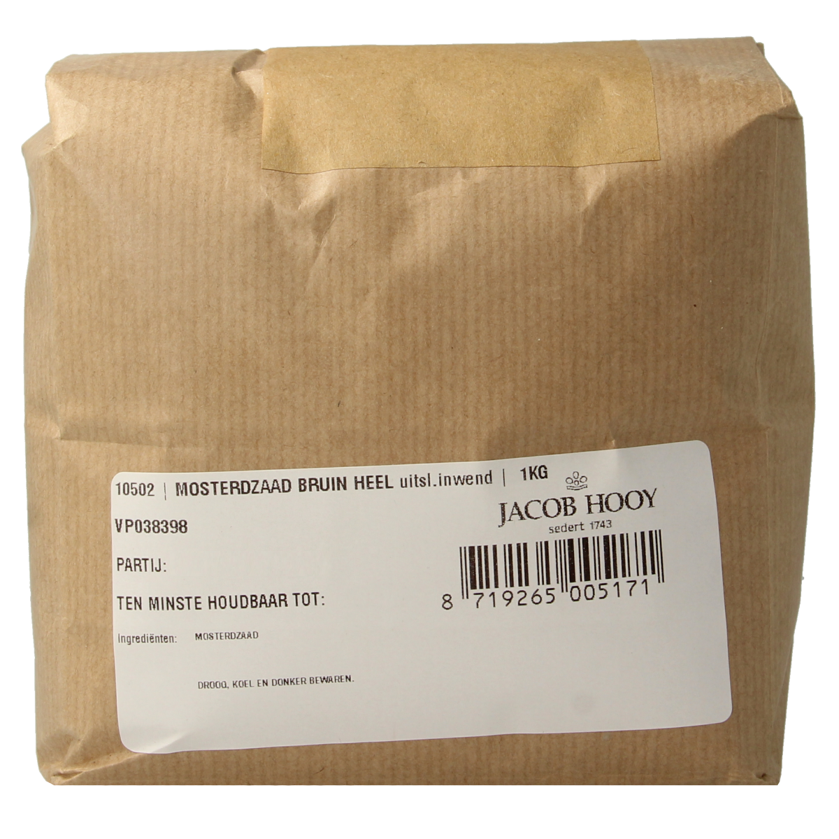 Jacob Hooy Mosterdzaad bruin heel 1.00 Kilogram