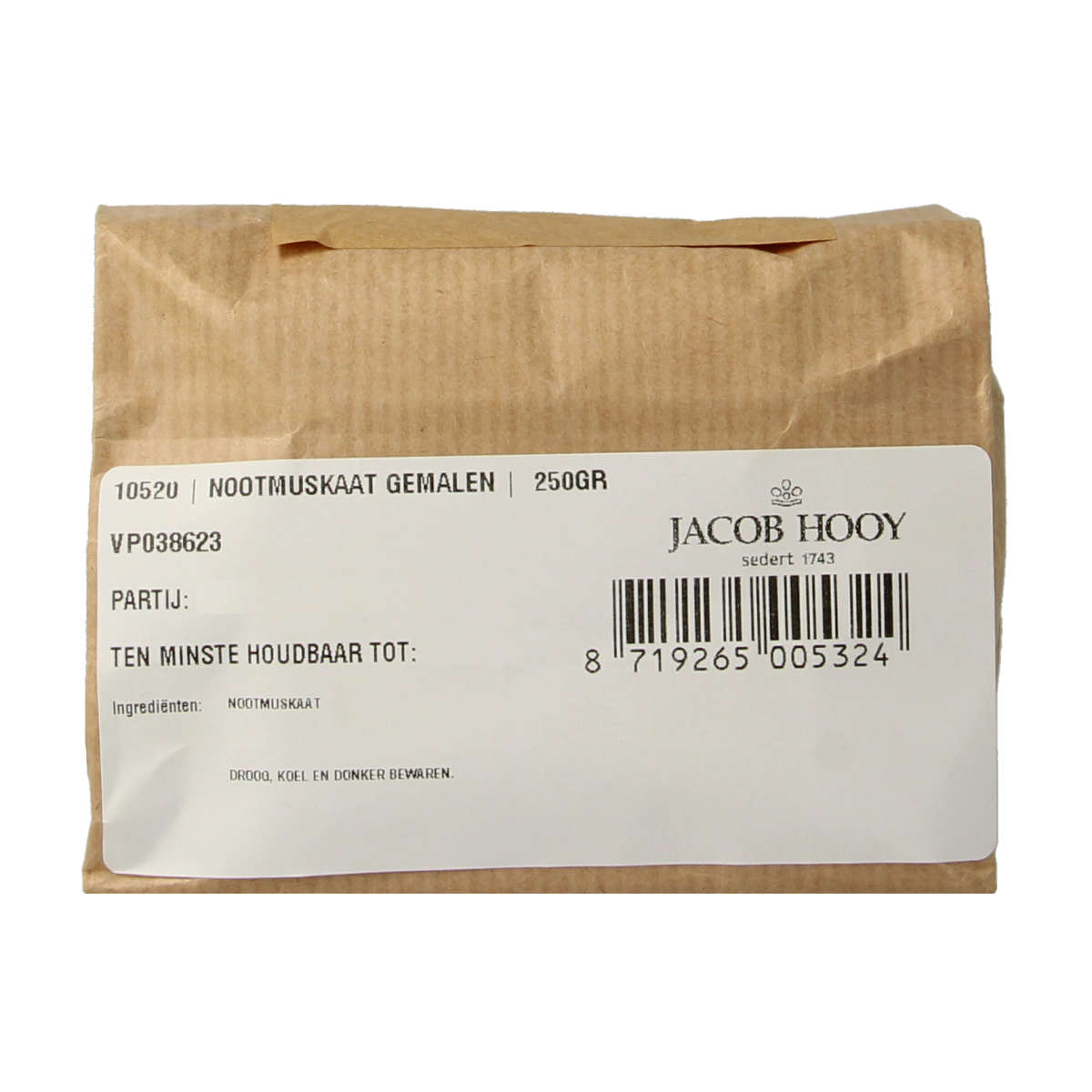 Jacob Hooy Nootmuskaat gemalen 250.00 Gram