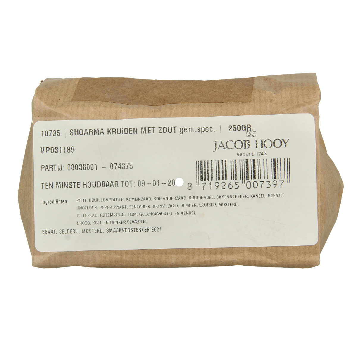 Jacob Hooy Shoarmakruiden 250.00 Gram