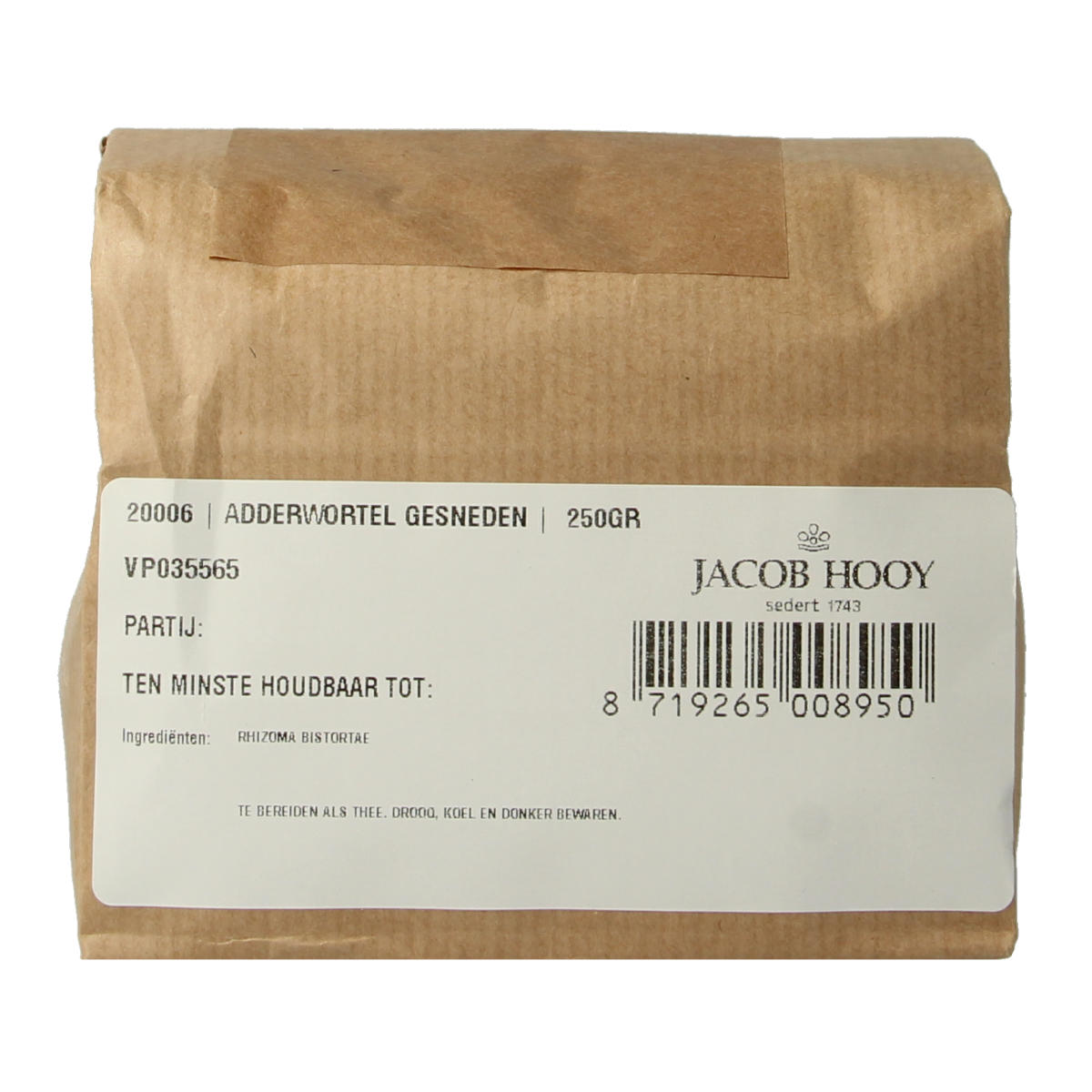 Jacob Hooy Adderwortel 250.00 Gram