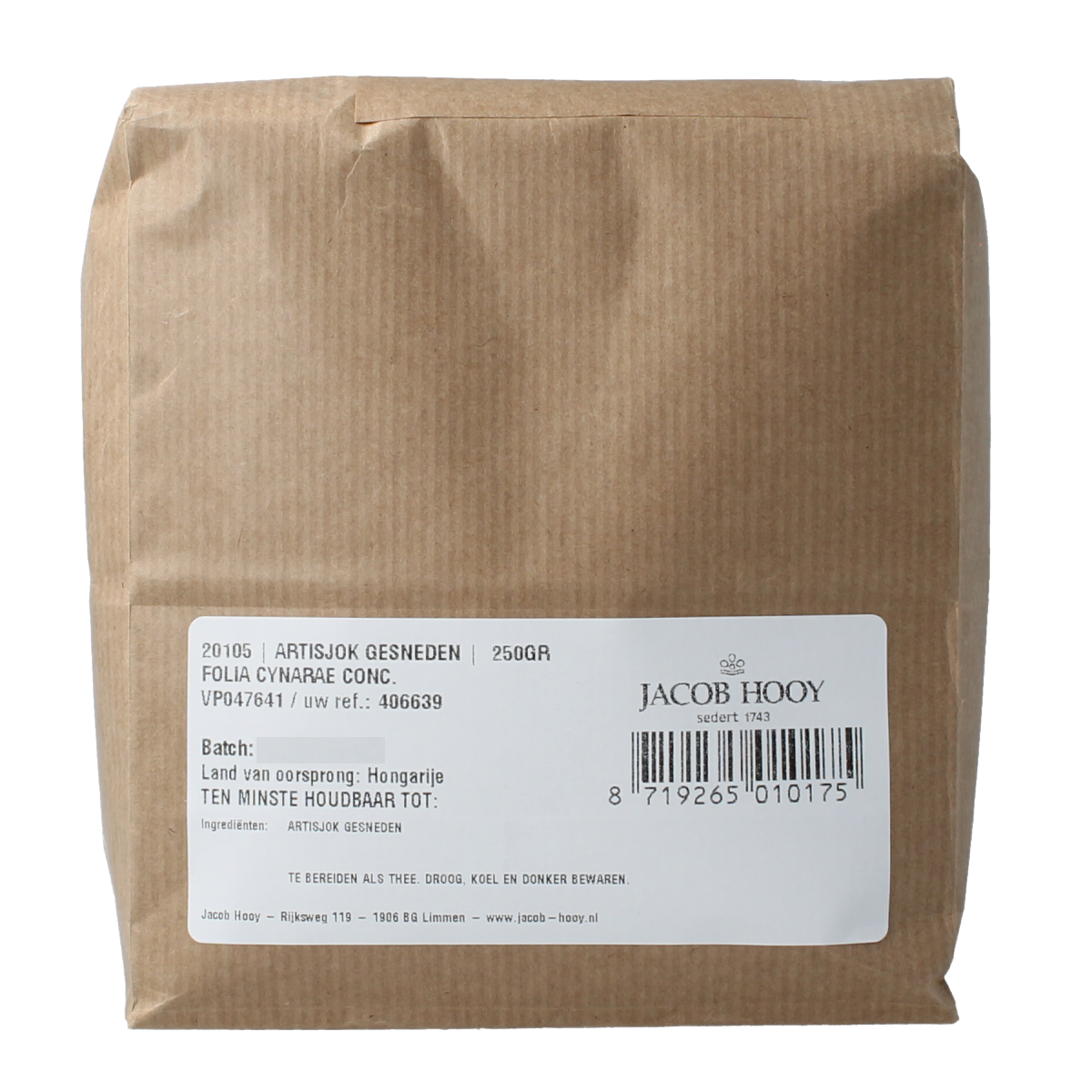 Jacob Hooy Artisjok gesneden 250.00 Gram