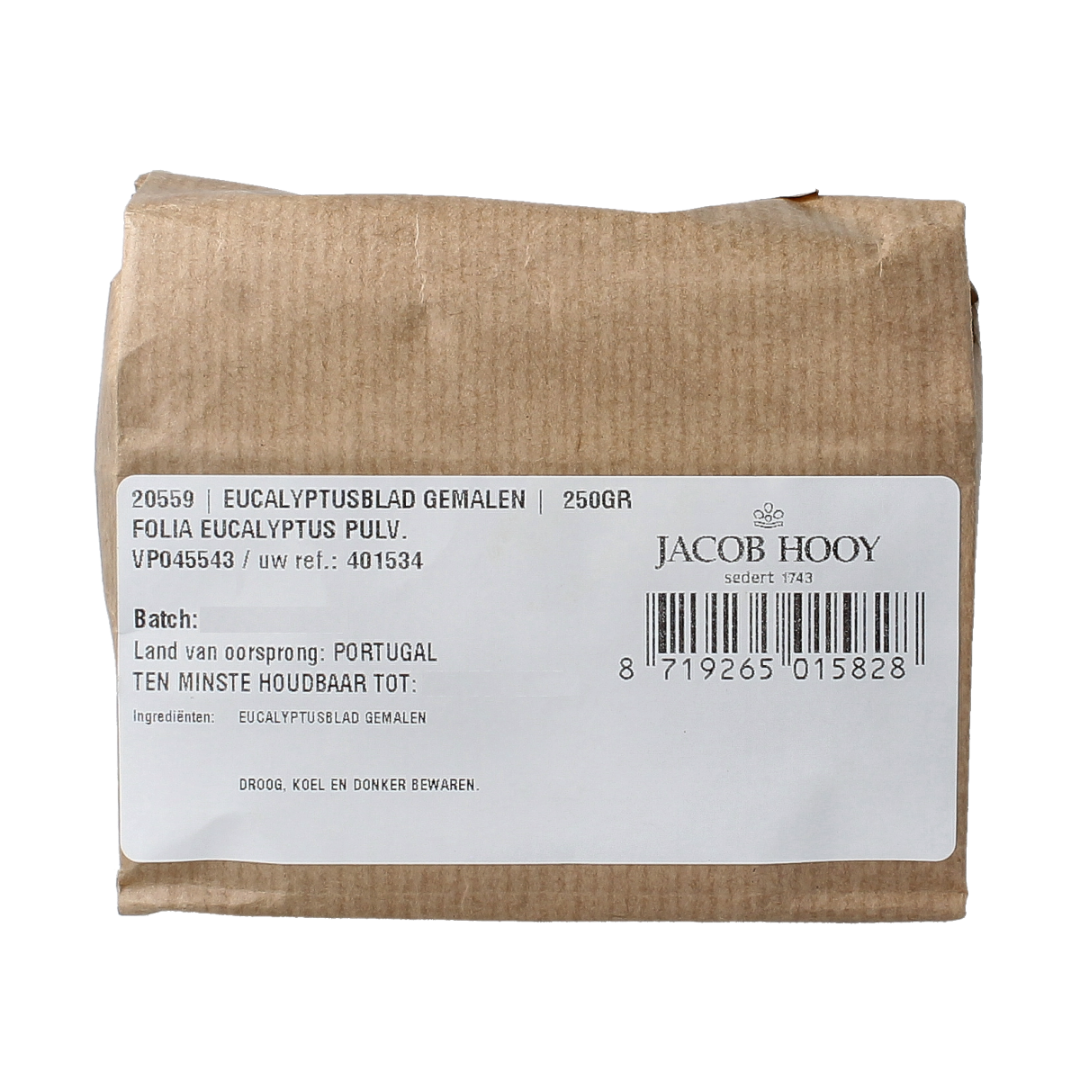 Jacob Hooy Eucalyptusblad gemalen 250.00 Gram
