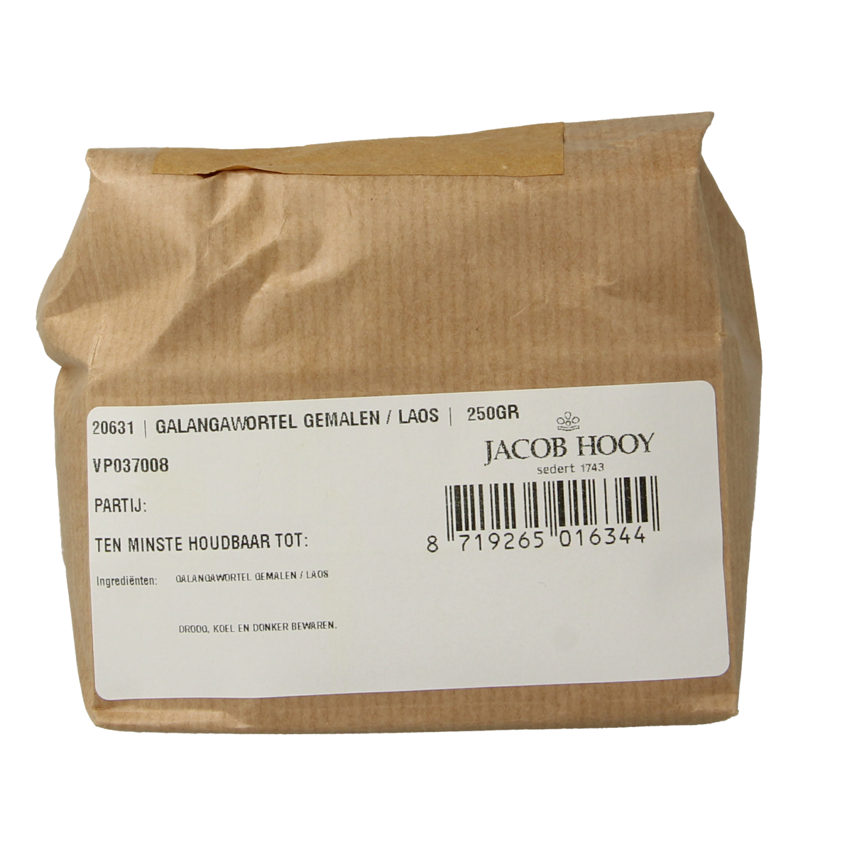Jacob Hooy Galangawortel gemalen/laos 250.00 Gram