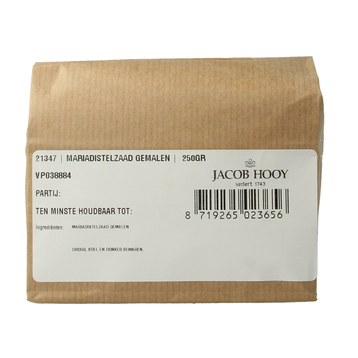 Jacob Hooy Mariadistelzaad gemalen 250.00 Gram