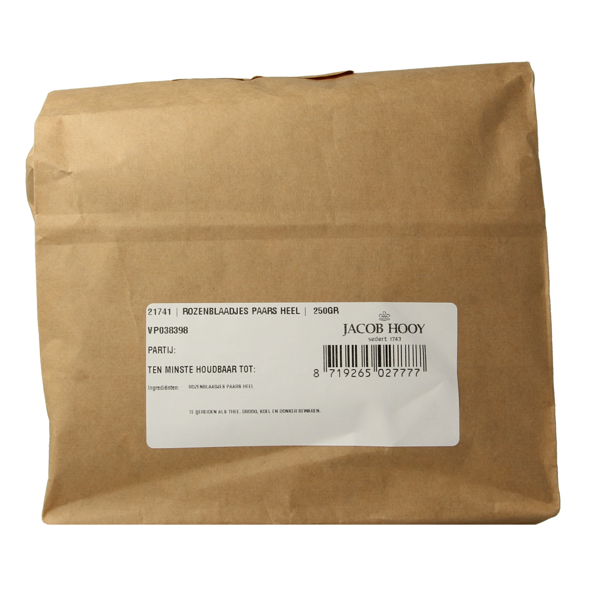 Jacob Hooy Rozenblaadjes paars 250.00 Gram
