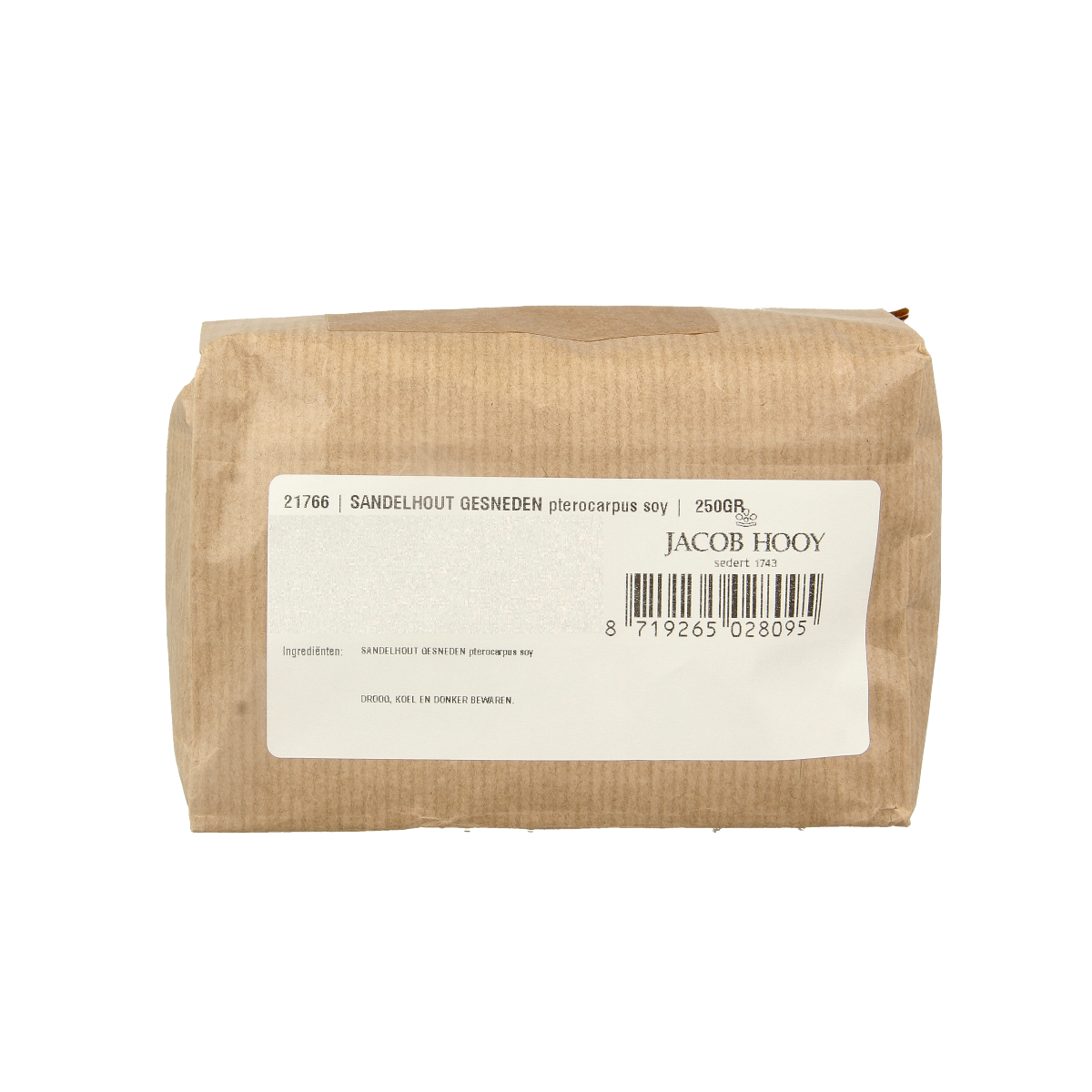 Jacob Hooy Sandelhout rood gesneden  250.00 Gram