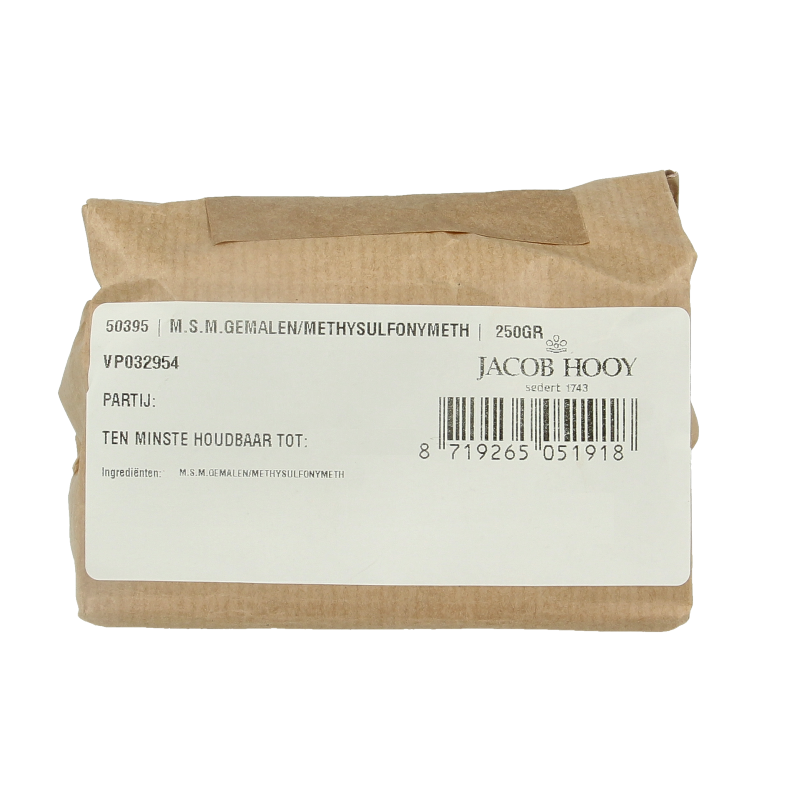Jacob Hooy MSM gemalen methylsulfonylmethaan 250 Gram