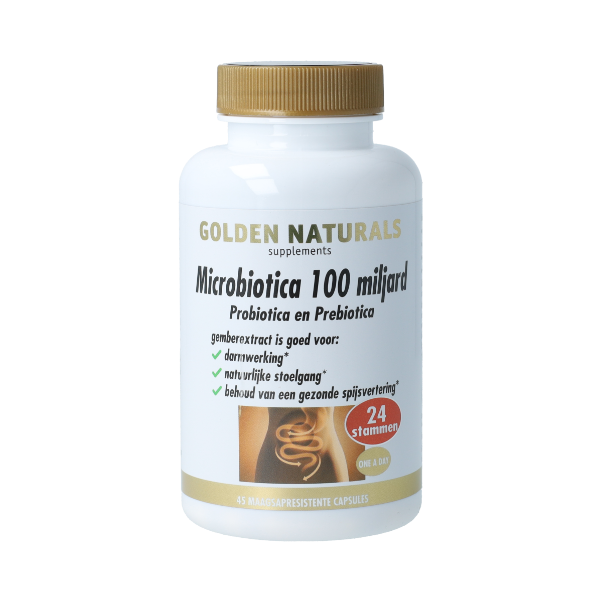 Golden Naturals Microbiotica 100 miljard 45.00 Vegetarische capsules