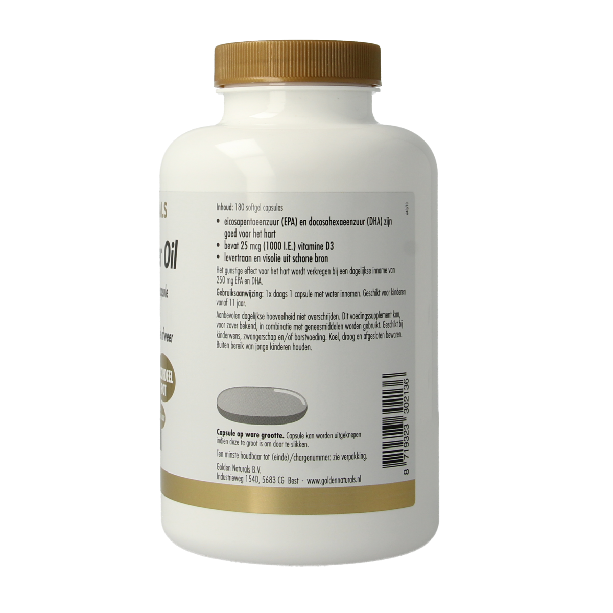 Golden Naturals Super cod liver oil 180.00 Capsules
