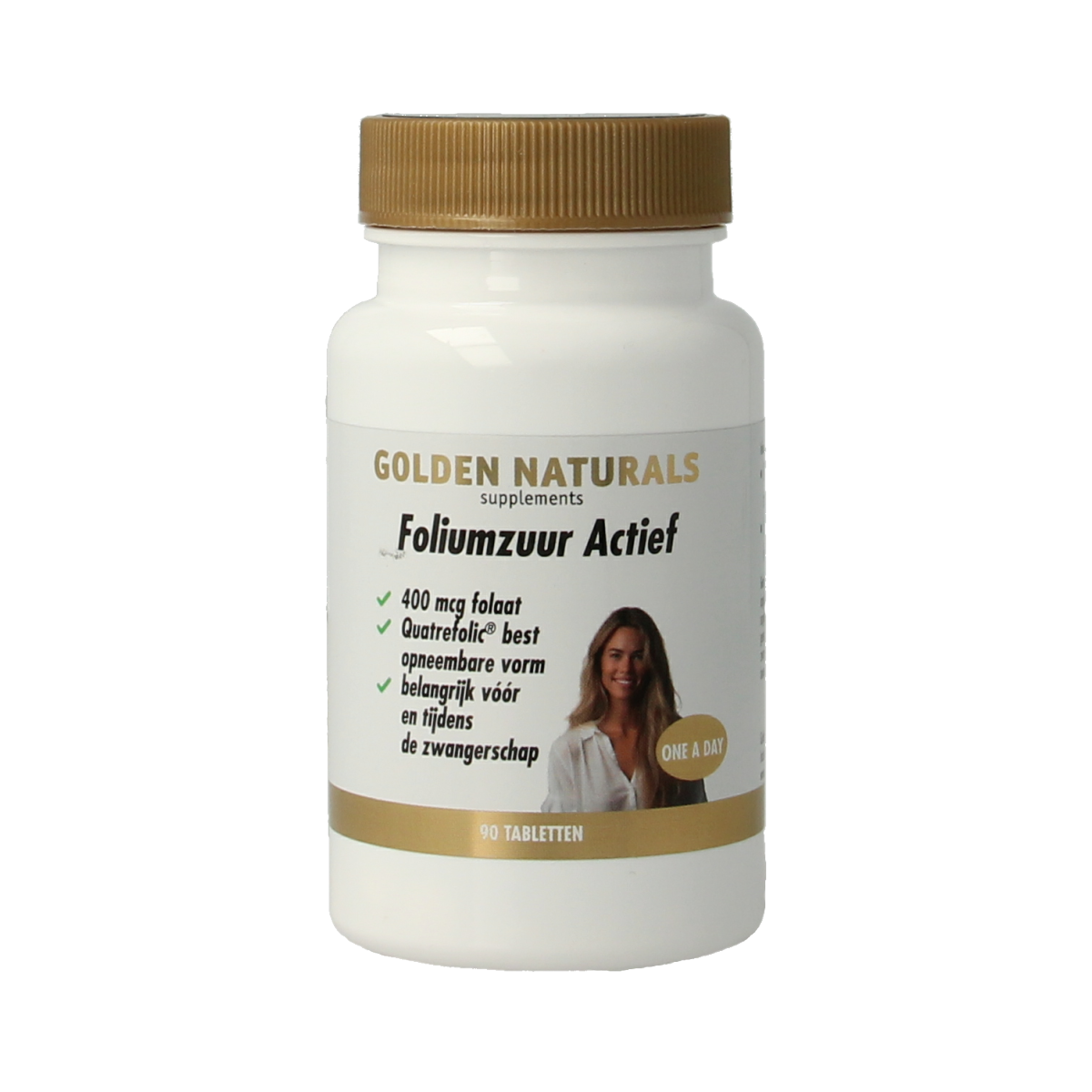Golden Naturals Foliumzuur actief 90.00 Vegetarische capsules