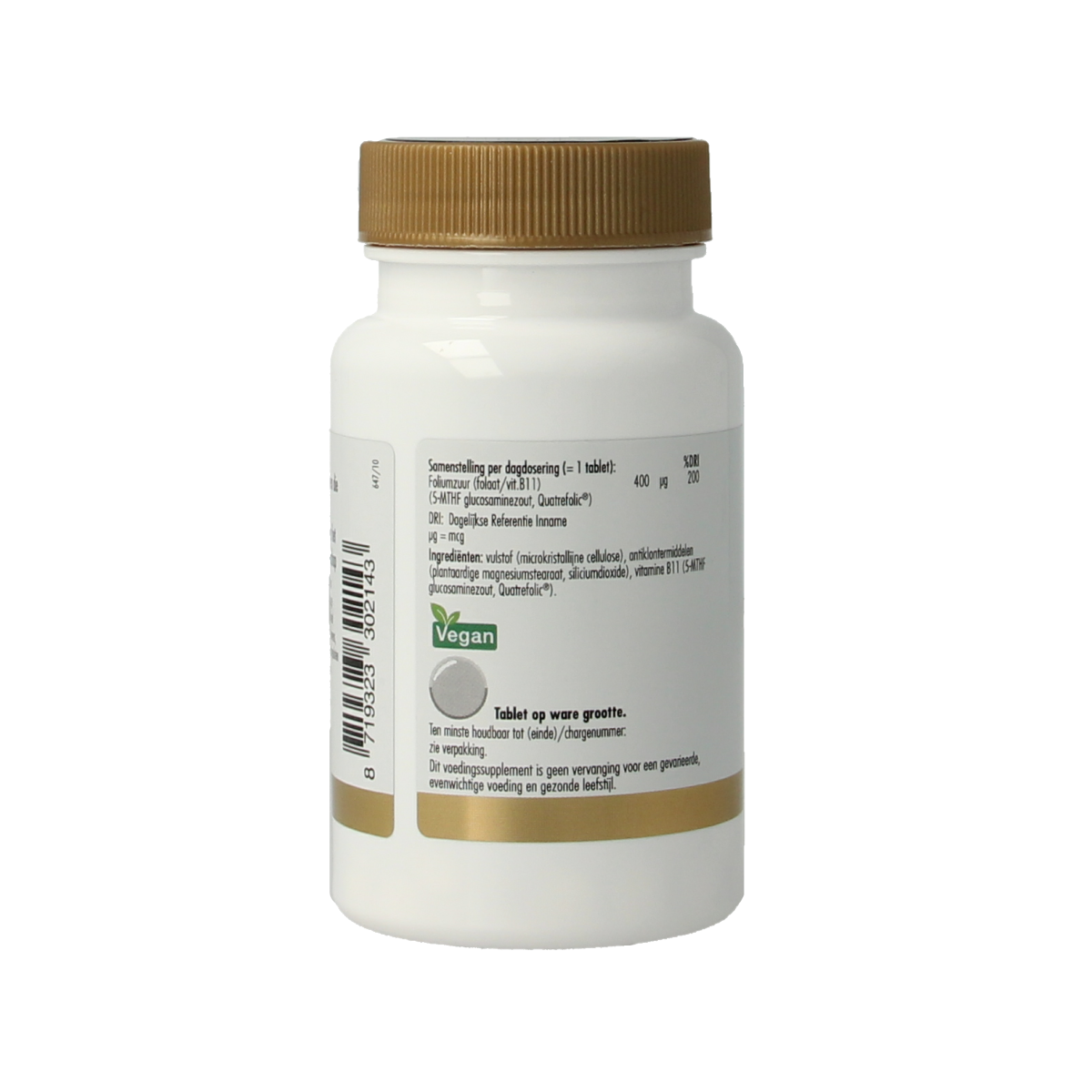 Golden Naturals Foliumzuur actief 90.00 Vegetarische capsules