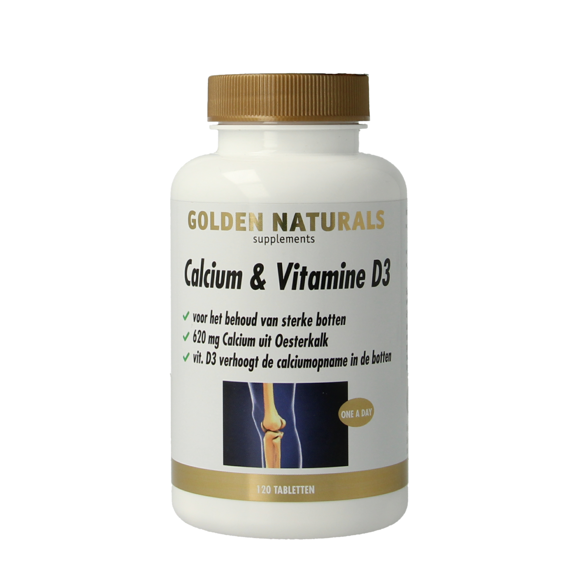 Golden Naturals Calcium & vitamine D3 120.00 Tabletten