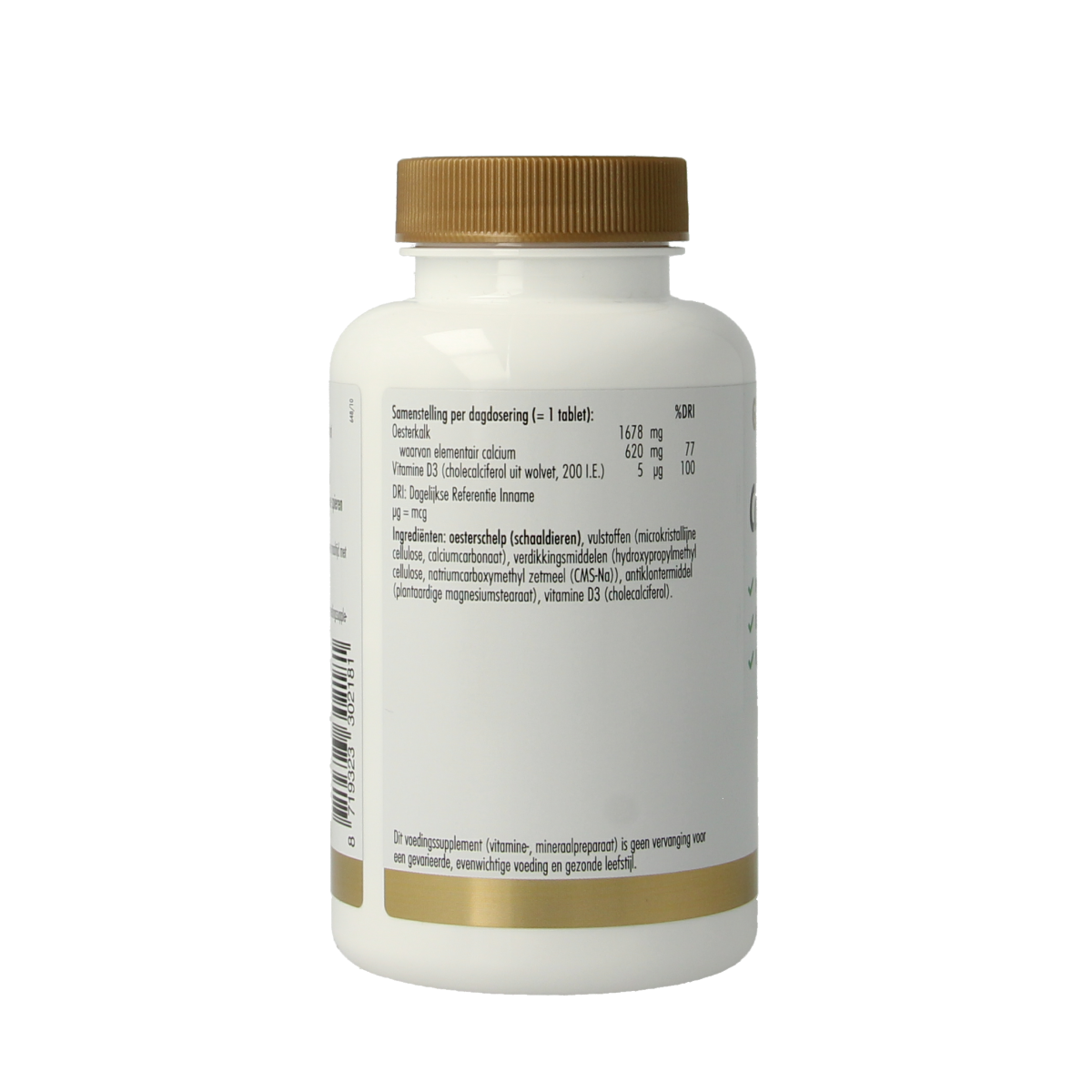 Golden Naturals Calcium & vitamine D3 120.00 Tabletten