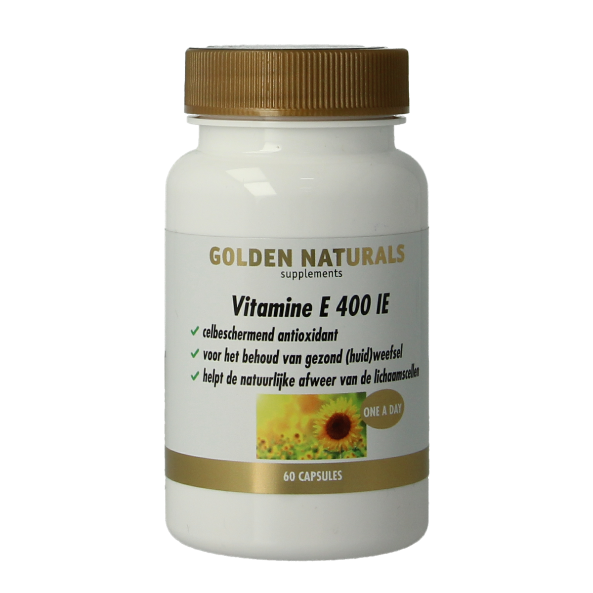 Golden Naturals Vitamine E 400IE 60.00 Capsules
