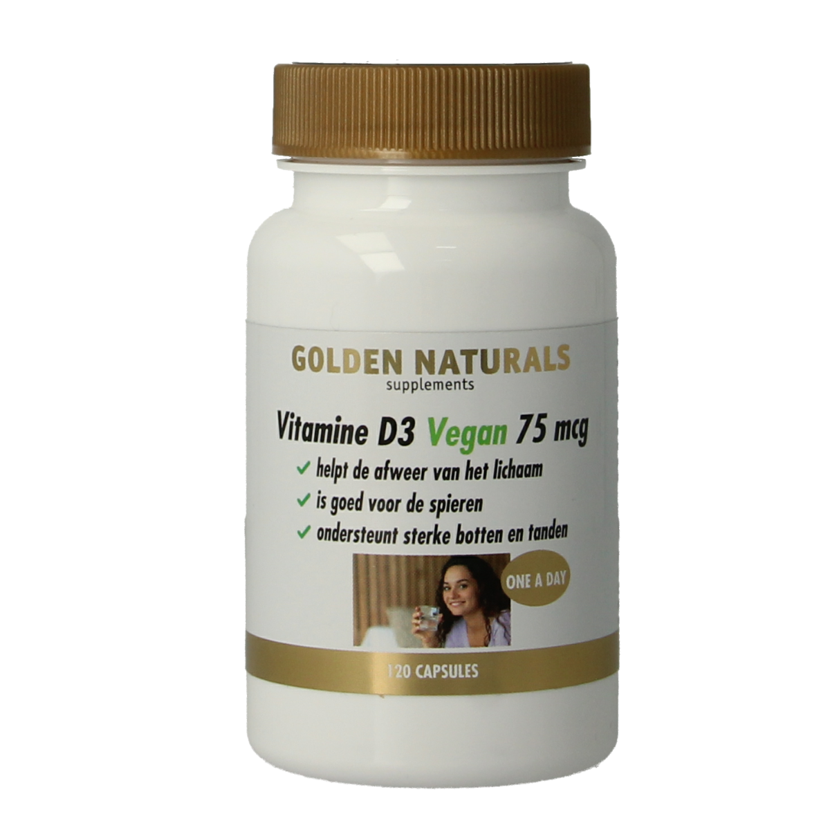 Golden Naturals Vitamine D3 75mcg vegan 120.00 Capsules