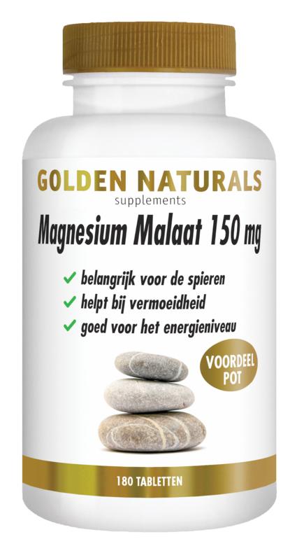 Golden Naturals Magnesium malaat vegan 180.00 Tabletten
