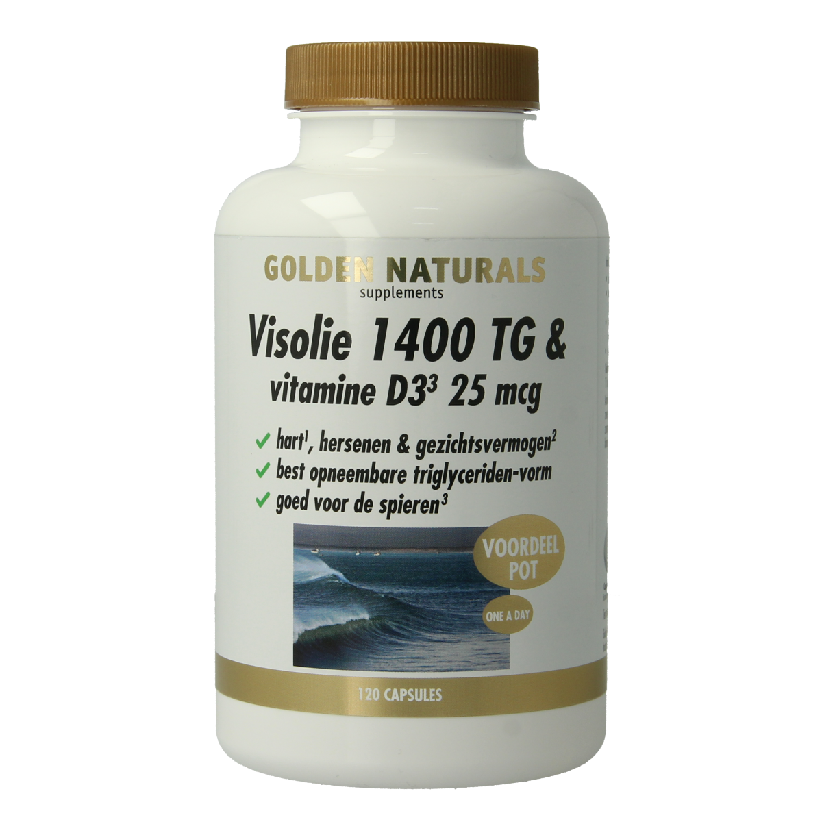 Golden Naturals Visolie 1400 TG vitamine D3 120.00 Softgels