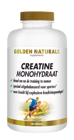 Golden Naturals Creatine monohydraat 180.00 Capsules