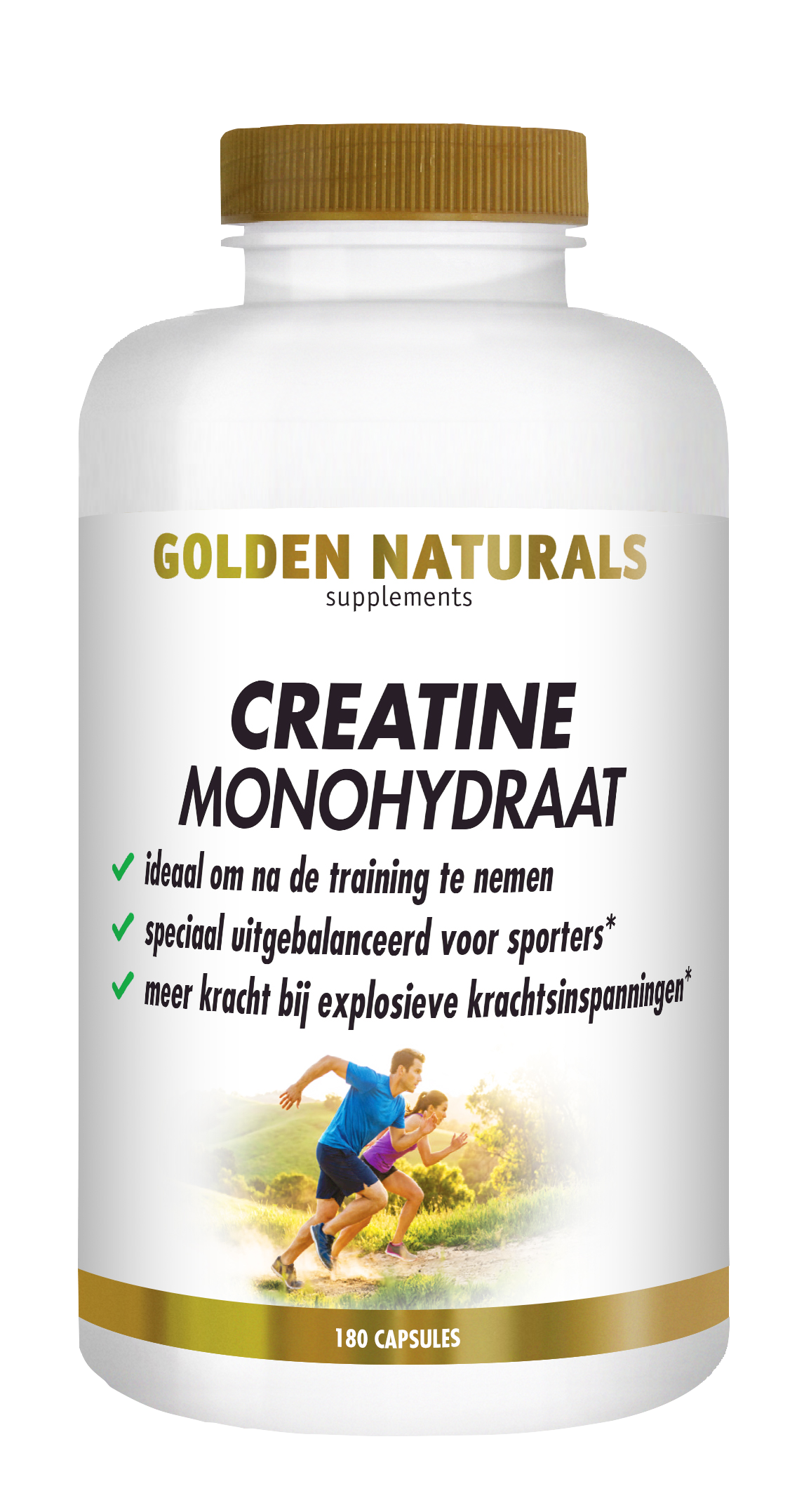 Golden Naturals Creatine monohydraat 180.00 Capsules