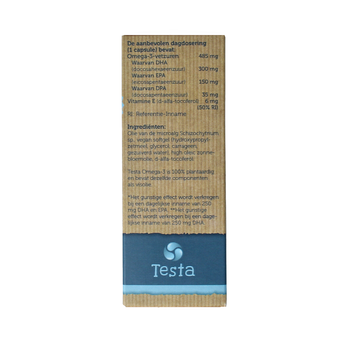 Testa Omega 3 algenolie 300mg DHA + 150mg EPA vegan 60.00 Vegetarische capsules