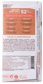 Chocolatemakers Awajun 52% donkere melk fairtrade bio 80.00 Gram