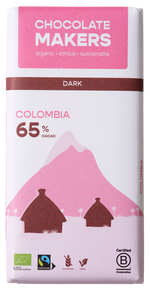 Chocolatemakers Pure love reep 65% puur fairtrade bio 80.00 Gram
