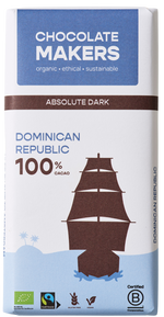 Chocolatemakers Reep tres hombres 100% extra puur fairtrade bio 80.00 Gram