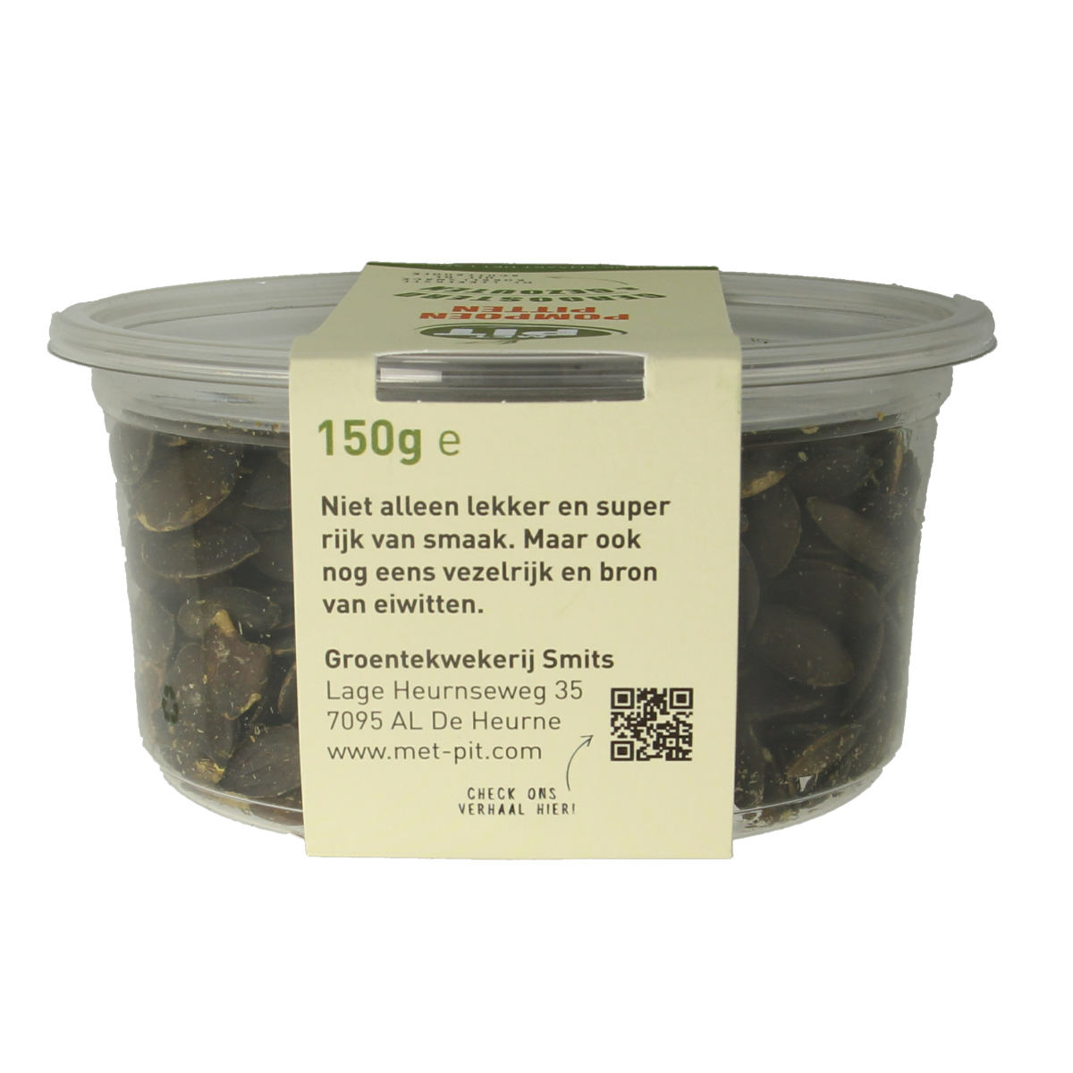 Met PIT Pompoenpitten geroosterd/gezouten 150.00 Gram