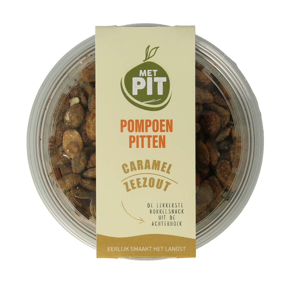 Met PIT Pompoenpitten caramel zeezout 150.00 Gram