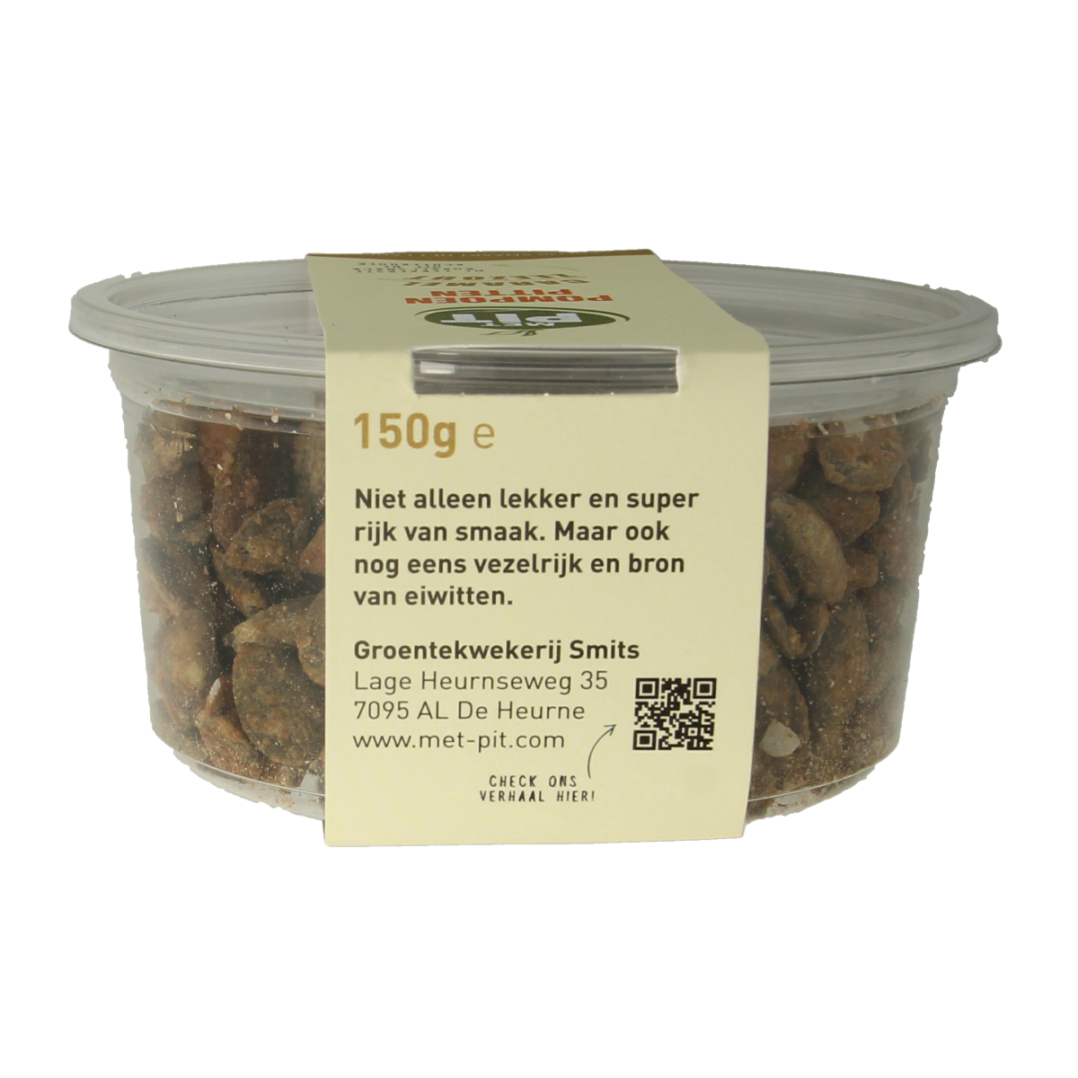 Met PIT Pompoenpitten caramel zeezout 150.00 Gram