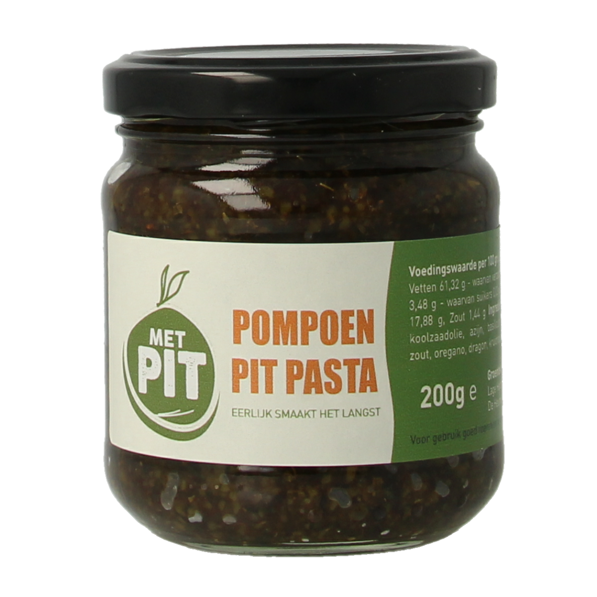 Met PIT Pompoenpit pasta 200.00 Gram