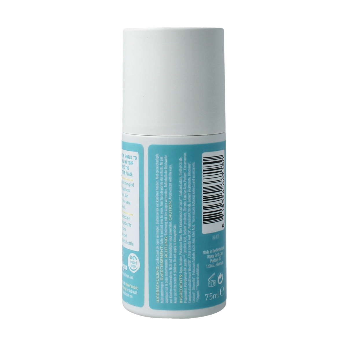 Happy Earth Pure deodorant roll-on cedar lime 75.00 Milliliter
