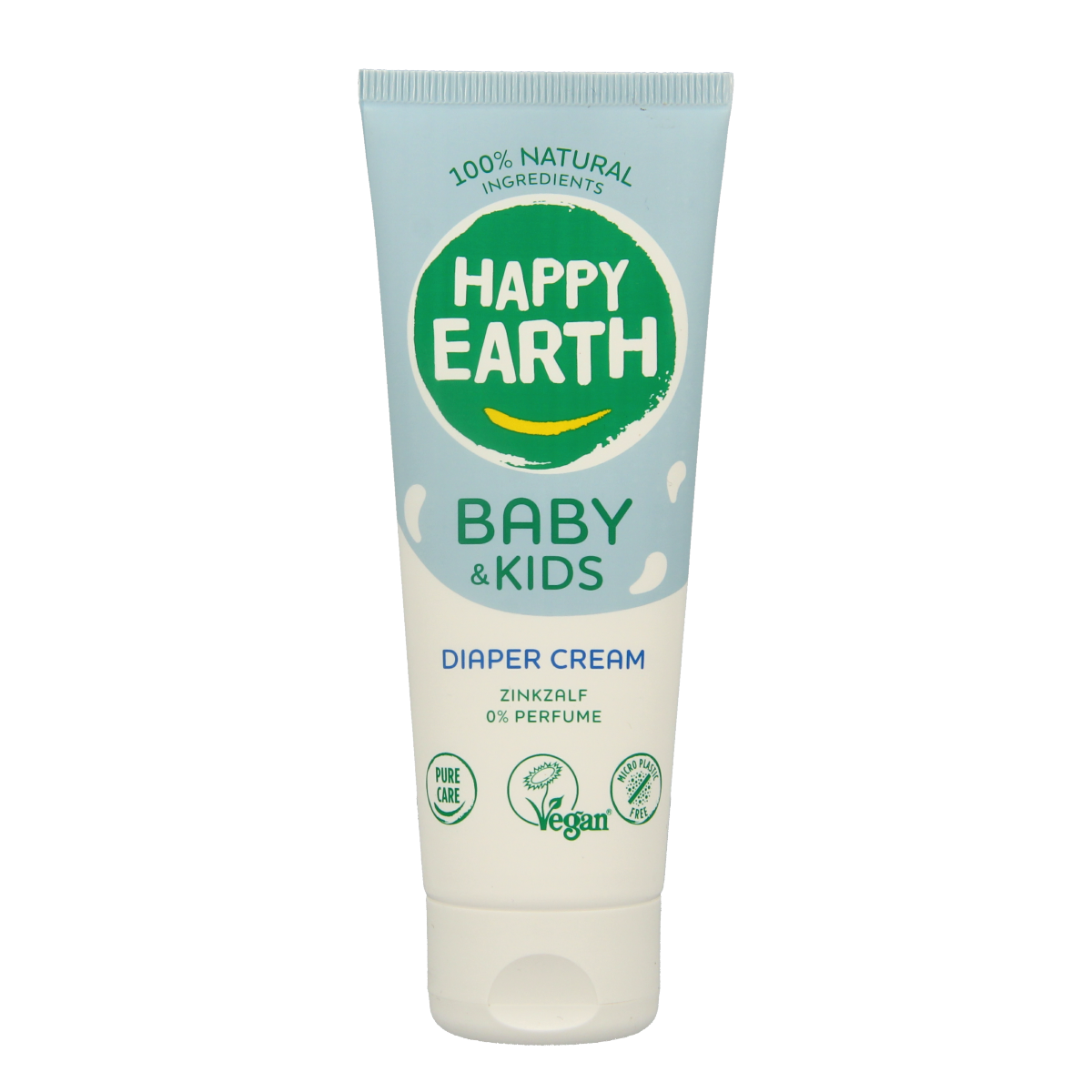 Happy Earth Billencreme zink voor baby & kids 75.00 Milliliter