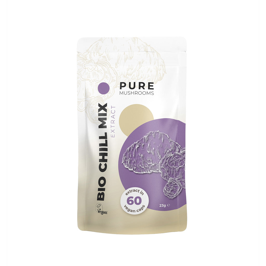 Pure Mushrooms Chill mix paddenstoelen extract bio 60.00 Vegetarische capsules