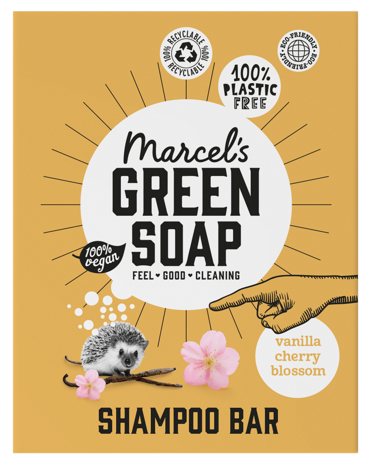 Marcel's Green Soap Shampoo bar vanille & kersenbloesem 90.00 Gram