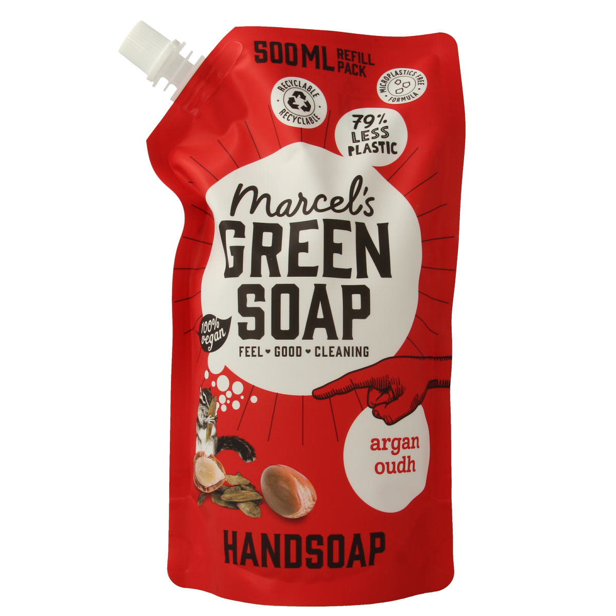 Marcel's Green Soap Handzeep argan & oudh navul  500.00 Milliliter